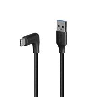 Lindy 0,5 m USB 3.2 Type-A naar rechtshoekige USB-C-kabel, 10 Gbps - thumbnail