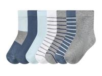 lupilu 7 Paar kinder sokken (Wit/grijs/donkerblauw, 27-30) - thumbnail