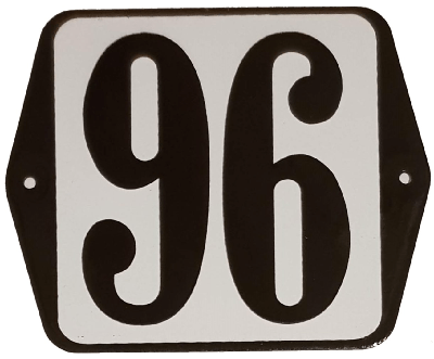 Huisnummer naambordje standaard 15x12 cm nummer 96 - Warentuin mix