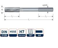 Rotec HSSE Machineruimer cil. DIN 212D 3,5 mm H7 - 1840350 - thumbnail