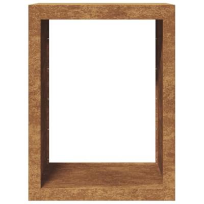 VidaXL Brandhoutrek 60x40x80 cm weervast staal VidaXL Brandhoutrek 60x40x80 cm weervast staal