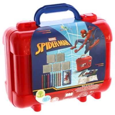 Multiprint Spiderman reis stempel- en kleurkoffer