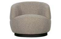 WOOOD Draaifauteuil 'Woolly' Bouclé, kleur Naturel - thumbnail