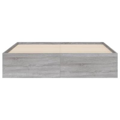 Bedframe met lades bewerkt hout grijs sonoma eiken 140x190 cm
