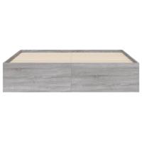 Bedframe met lades bewerkt hout grijs sonoma eiken 140x190 cm - thumbnail