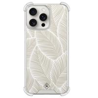 iPhone 15 Pro Max shockproof hoesje - Palmy leaves beige - thumbnail