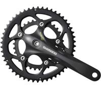 Crankstel 2 x 9 speed Shimano Road FC-RS345 - 175/50-34T Octalink - zwart - thumbnail