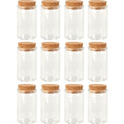 Voorraadpot glas met kurk deksel 50ml