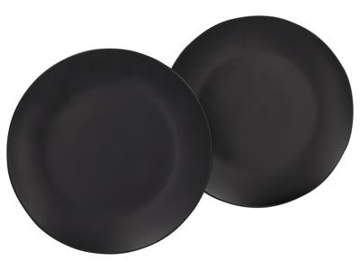SILVERCREST Set van 2 dinerborden of soepborden (Dinerbordenset, zwart)
