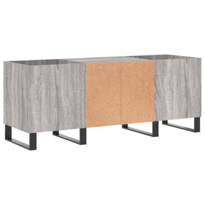 Platenkast 121x38x48 cm bewerkt hout grijs sonoma eikenkleurig - thumbnail