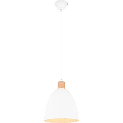 LED Hanglamp - Trion Jaguar - E27 Fitting - Rond - Mat Wit - Aluminium - Tot 40W