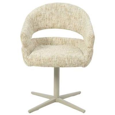 DÉJA Living - Eetkamerstoel Taupe Draaibaar - Milou - Set van 2