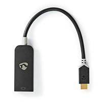 Nedis USB-C-adapterkabel | Type-C Male - DisplayPort Female | 0,2 m | Antraciet - thumbnail