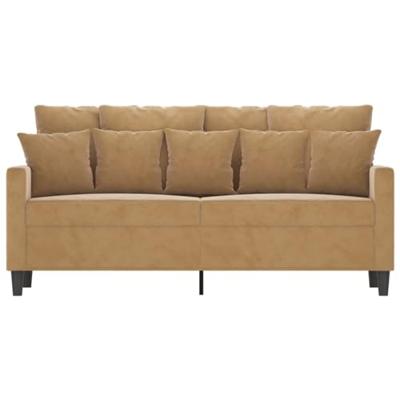 Tweezitsbank 140 cm stof bruin