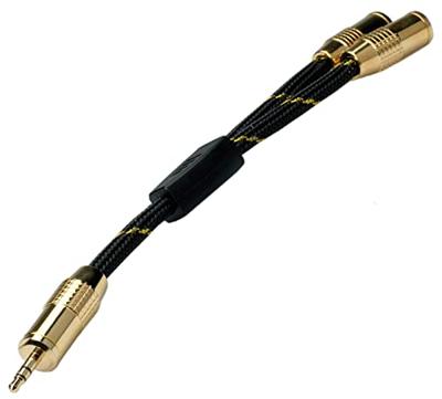 ROLINE GOLD 3,5mm Adapter Cable (1x Male, 2x Female), 0,15m