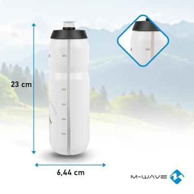 M-Wave Bidon 750ml met indicator wit - thumbnail