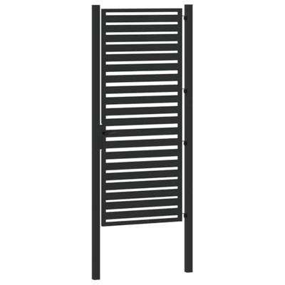 VidaXL Tuinhek afsluitbaar 100x200 cm aluminium zwart