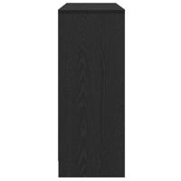Dressoir 102x33x75 cm bewerkt hout zwart eikenkleurig - thumbnail
