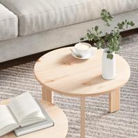 Koffietafel Set 2 pcs Naturel 47.5 x 47.5 x 27 cm - thumbnail