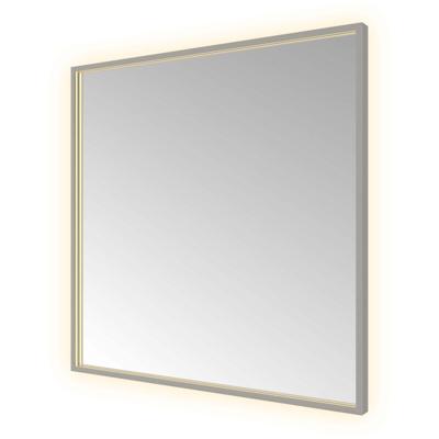 Spiegel Hotbath &MORE 80x80 cm LED-Verlichting Spiegelverwarming Vierkant Geborsteld Gunmetal Spiegel Hotbath &MORE 80x80 cm LED-Verlichting Spiegelverwarming Vierkant Geborsteld Gunmetal
