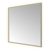 Spiegel Hotbath &MORE 80x80 cm LED-Verlichting Spiegelverwarming Vierkant Geborsteld Gunmetal - thumbnail