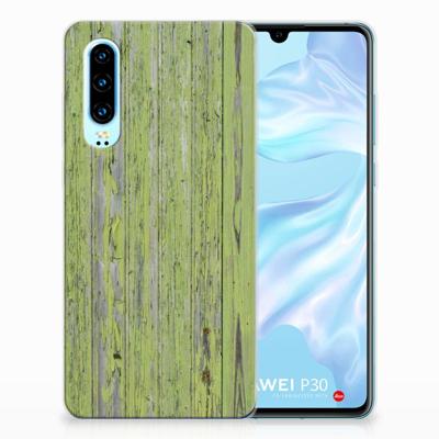 Huawei P30 | Bumper Hoesje | Green Wood