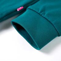 Kindertrui met glitterprint 140 donkergroen - thumbnail