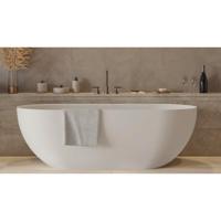 Ligbad Vrijstaand Ideavit Solidera 170x80x55 cm Solid Surface Mat Wit - thumbnail