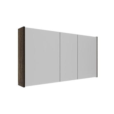 Saniclass Holz Atelier Spiegelkast - 120x63x16cm - inclusief zijpanelen - Eiken charcoal SW1420837/SW1212818