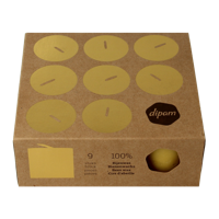 Sfeerlichtjes bijenwas in doosje 9 Stuks - thumbnail