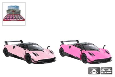 Kinsmart 2016 Pagani Huayra BC die cast pull back roze 2ass
