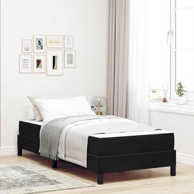 Boxspringbed met matras Zwart 90 x 210 cm Stof