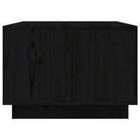 Salontafel 80x50x35 cm massief grenenhout zwart - thumbnail