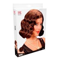 Pruik roaring 20&apos;s bruin - thumbnail