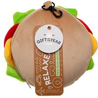 Relaxeazzz Hamburger Rond Pluche Reiskussen & Slaapmasker - thumbnail