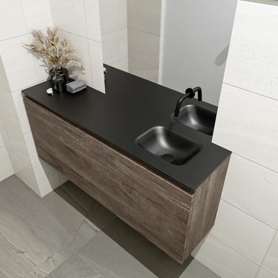 MONDIAZ OLAN 120cm toiletmeubel dark brown. LEX wastafel urban rechts geen kraangat MONDIAZ OLAN 120cm toiletmeubel dark brown. LEX wastafel urban rechts geen kraangat