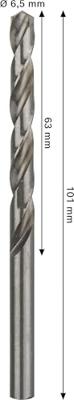 Bosch Accessoires PRO Metal HSS-G Metaalboor | 6,5x63x101 mm - 2608577651