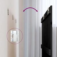 Wandhoofdbord 166x3x90 cm massief grenenhout zwart - thumbnail