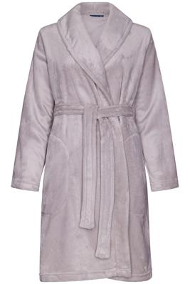 Fleece taupekleurige badjas Pastunette