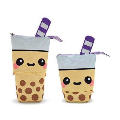 Foodiemals Boba de Bubble Tea Pop Up Canvas Potloodetui