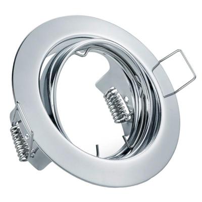 Kantelbare Aluminium GU10 Inbouwspot Ø83mm - Chroom Afwerking