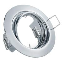 Kantelbare Aluminium GU10 Inbouwspot Ø83mm - Chroom Afwerking - thumbnail