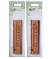 Houten Thermometer voor binnen of buiten set van 2 stuks - thumbnail
