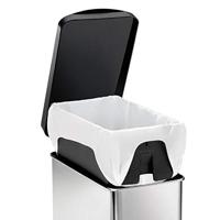 Simplehuman Afvalemmer Profile 10 liter (zilver) - thumbnail