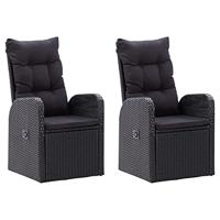 5-delige Tuinset met kussens zwart - thumbnail