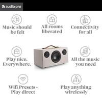 Audio Pro C5 MkII Smart Multiroom Wifi speaker Bruin - thumbnail