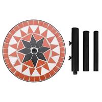 VidaXL Parasolvoet rond 12 kg terracotta wit - thumbnail