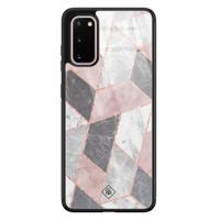Samsung Galaxy S20 glazen hardcase - Stone grid - thumbnail