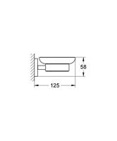 Grohe Essentials zeephouder met losse inzet Chroom - thumbnail