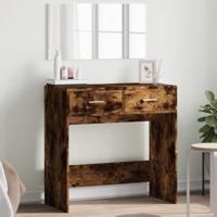 Kaptafel met spiegel 80x39x80 cm gerookt eikenkleurig - thumbnail